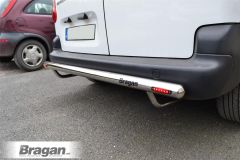 Rear Bumper Bar Back Guard + LEDs For Nissan Qashqai 2014 - 2021