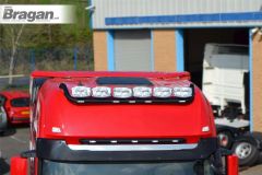 Roof Bar + LEDs x7 + Spots x6 For Mercedes Actros MP5 Big Space Cab - BLACK