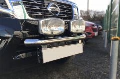 Front Bumper Light Bar + Jumbo Spot Lights For Fiat Fullback 2016 - 2019