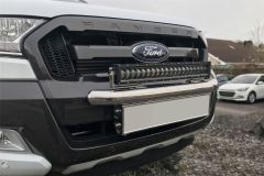 Front Bumper Bar + Plate Holder + Flood Light For Fiat Fullback 2016 - 2019