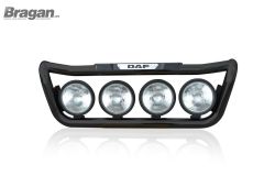 DAF LF Pre 2014 Grill Bar D + Step Pad + Side LEDs - BLACK