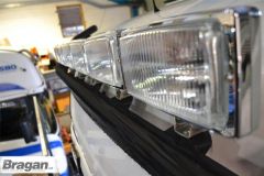 Black Roof Bar + LEDs + Spots For Volvo FMX Low Standard Sleeper 2021+ Stainless