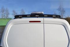 Rear Roof Bar + LED + Beacon For Ford Transit Tourneo Courier 2014 - 2024 BLACK