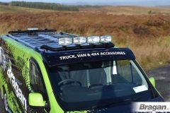Roof Light Bar + Clamps + Spots For Renault Master 2010+ BLACK