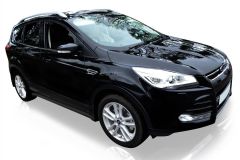 Black Side Bars + Amber LEDs For Ford Kuga 2008 - 2013 4x4