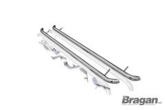 Chrome Stainless Steel Side Bars Pair For Peugeot Partner Rifter 2019+ - Type C CURVED Ends