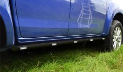 Black Side Bars + Amber LEDs For Fiat Fullback 2016 - 2019