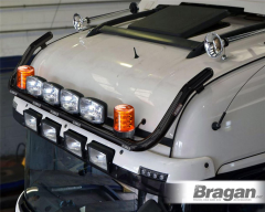 Roof Bar B BLACK + LEDs + Spots + Beacons For Mercedes Actros MP5 2019+ Big Space