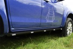 Black Side Bars + Amber LEDs For Isuzu D-Max Rodeo 2016 - 2021