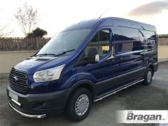 Front Spoiler Bar + Slim LEDs For Ford Transit MK8 2014 - 2019