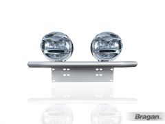 Number Plate Light Bar + 6" Chrome Spots For Land Rover Evoque L538 2011 - 2018