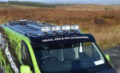 Black Roof Light Bar + Clamps For Peugeot Boxer 2014+