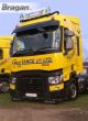 Low Light Bar + LEDs + Down Lights For Renault C Range 2013+ Standard Cab BLACK 