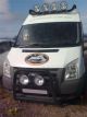 To Fit 2007 - 2014 Ford Transit MK7 Matte Black Steel Bull Bar + Spot Lamps x2