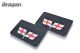 Rear Mud Flaps Embossed UV Rubber ENGLAND Flag 2pc 65x40cm