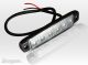 12v / 24v Dual Voltage White Super Slim LED Marker Light Truck Trailer Van 4x4