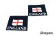 2pc Pair UV Rubber ENGLAND Print Rear Mudguards 60x50cm