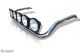 To Fit 2012+ Mercedes Actros MP4 Classic Space Cab Roof Light Bar + Flush LEDs + Round Black Spots x6 - BLACK