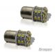 2x 12v/24v BA15S 5050 SMD 27 LED Turn Tail Brake Light White Single Contact Bulb
