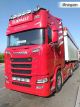 Roof Bar - BLACK + Flush LEDs + Jumbo LED Spots x4 + Clear Lens Beacons For New Gen Scania 2017+ R & S Series High Cab