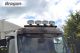 Roof Bar A + Jumbo LED Spots x4 + White LEDs For Renault Midlum - BLACK