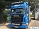 Roof Bar + LED Spots x6 + Clear Lens Beacon For Scania 4 Series Topline - BLACK