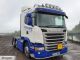 To Fit Pre 2009 Scania P, G, R, Series Standard Sleeper Roof Light Bar + Flush LEDs + Jumbo LED Spots x4 + Clear Lens Beacon x2