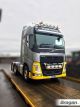 To Fit Volvo FH4 2013 - 2021 Globetrotter XL Roof Bar + Jumbo LED Spots x4 + Flush LEDs + Amber Lens Beacons x2