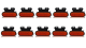 24v Amber LEDs Marker Lights Lamps + Brackets For Scania Volvo Iveco MAN DAF