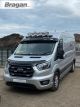 Black Roof Bar + Spots + LEDs For Ford Transit MK8 2014 - 2021 Medium High