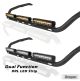 Roof Bar + Slim LEDs + 17" Night Blazer LED Spot Bars x3 For Volvo FH4 2013 - 2021 Globetrotter Standard - BLACK