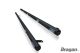 Side Bars 2" + White LEDs For Mercedes Vito Viano ELWB 2004 - 2014 - BLACK