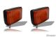 2x 12v Amber Lens LED Strobe Flashing Light