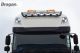 To Fit 2013+ DAF XF 106 Super Space Cab Roof Bar Black Stainless Steel + Jumbo Spots x6