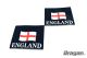 2pc Pair UV Rubber ENGLAND Print Rear Mudguards 60x50cm