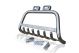 Chrome Stainless Steel Bull Bar + Rectangle Spots For Peugeot Partner Rifter 2019+ Abar - Detachable