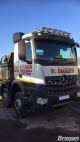 To Fit Mercedes Arocs Big Space Cab Stainless Steel Roof Bar + Round Spot Lamps