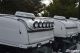 To Fit 09+ Scania P G R 6 Series Topline Black Roof Bar + LED + Round Black Spot