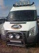 Black Roof Bar C + LED Jumbo Spots for Peugeot Boxer 2014+ Medium / High Van