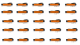 12v 24v x25 Amber Super LED Marker Lights Dual Voltage Truck Trailer Van 4x4