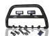 Bull Bar A Bar + 6.6" LED Light Bar x2 with Detachable Center Logo Plate For Volkswagen Crafter 2006 - 2014 BLACK