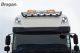 Roof Bar + LED Jumbo Spot x6  For DAF XF106 2013+ SuperSpace TYPE B Bar - BLACK