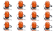 12v 24v Amber LEDs Strobe Beacons For Car Truck Forklift Lamp 4x4 Van Bus SUV