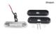 12v 24v White Flush LED Clear Lens Marker Lights x100