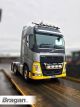 Roof Light Bar - BLACK + LEDs + Jumbo LED Spots + Clear Beacons For Volvo FM Series 2 & 3 Low / Standard Sleeper Cab Truck