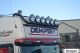 Roof Bar + Round Black Spots For Scania P G R Series Pre 2009 Topline - BLACK