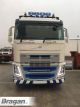 Black Roof Bar + LEDs + LED Spots + Clear Beacons For Volvo FMX Low Standard Sleeper 2021+ Stainless