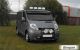 Roof Bar A + Jumbo Spots + White LEDs For Ford Transit MK7 2007 - 2014 Front Low BLACK