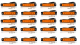 12v 24v x20 Amber Super LED Marker Lights Dual Voltage Truck Trailer Van 4x4