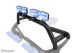 Roll Bar + Brake Light + Tonneau + Blue Spots For Mitsubishi L200 2005-2015 - BLACK